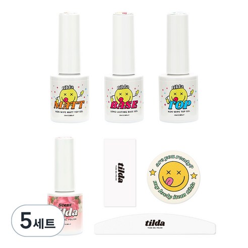 틸다 베이스젤 탑젤 매트탑젤 10ml 3개, 5세트, 베이스젤 + 탑젤 + 매트탑젤
