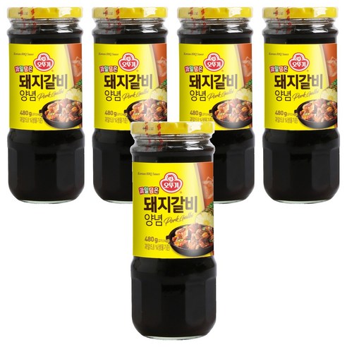 오뚜기 과일담은 돼지갈비 양념, 480g, 5개