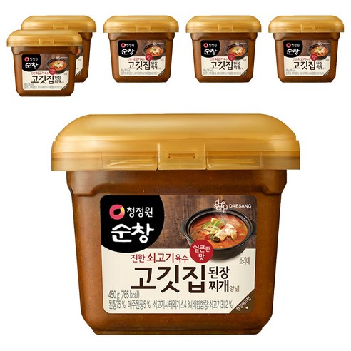 청정원순창 고깃집 된장찌개 양념, 450g, 6개