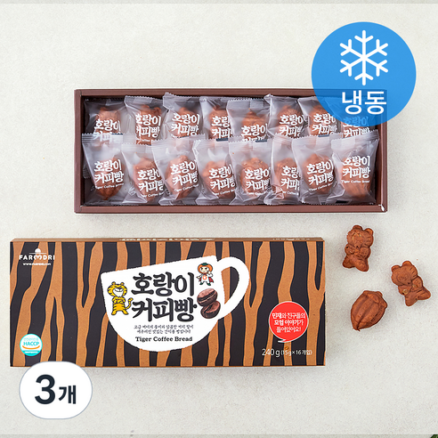 팜드리 호랑이 커피빵 16개입 (냉동), 240g, 3개