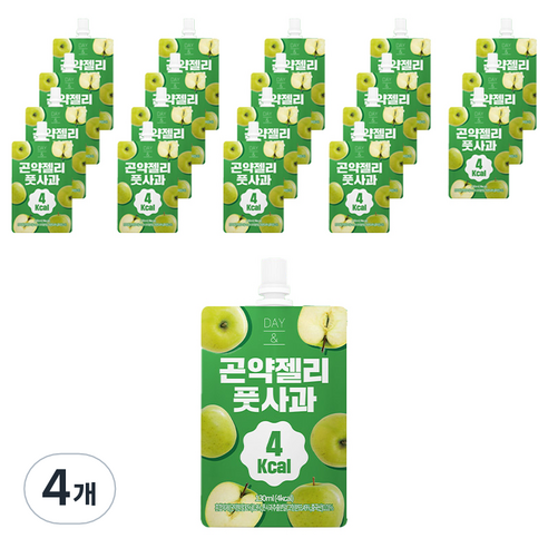 참앤들황토농원 데이앤 풋사과 곤약젤리 20개입, 4개
