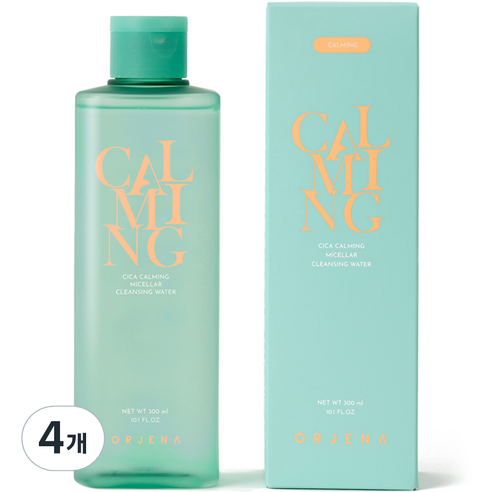오르제나 시카 카밍 미셀라 클렌징 워터, 300ml, 4개