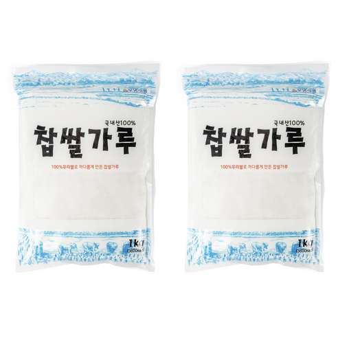 우영식품 찹쌀가루, 1kg, 2개