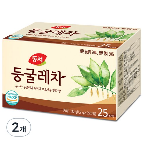 동서 둥굴레차, 1.2g, 25개입, 2개