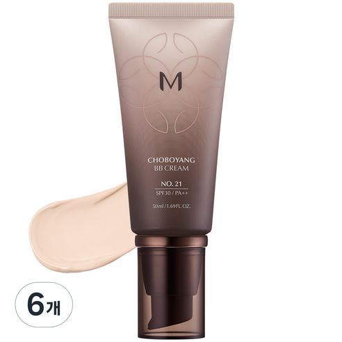 미샤 M 초보양 비비크림 SPF30 PA++, 21호 화사한베이지, 50ml, 6개