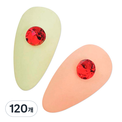 메이브라운 대용량 네일스톤 고퀄원형 V컷 6mm 30p, 레드, 120개