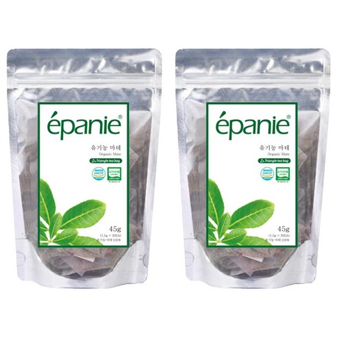 에빠니 유기농 마테차 삼각망 티백, 1.5g, 30개입, 2개