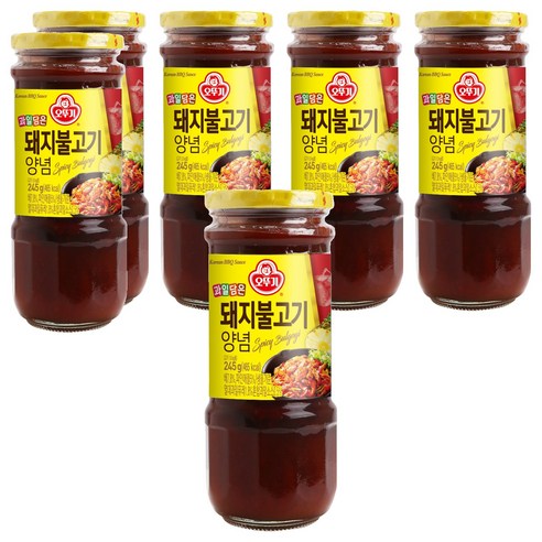 오뚜기 과일담은 돼지불고기 양념, 245g, 6개