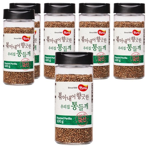 햇님마을 볶아내어 향긋한 우리집 국산 통들깨, 100g, 6개