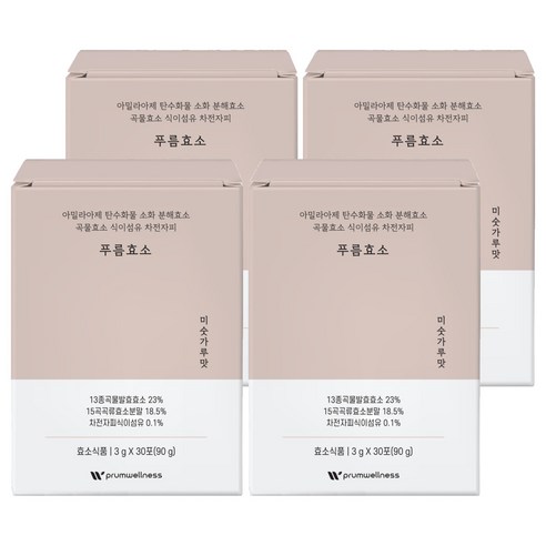 푸름웰니스 푸름효소 미숫가루맛 30p, 90g, 4개