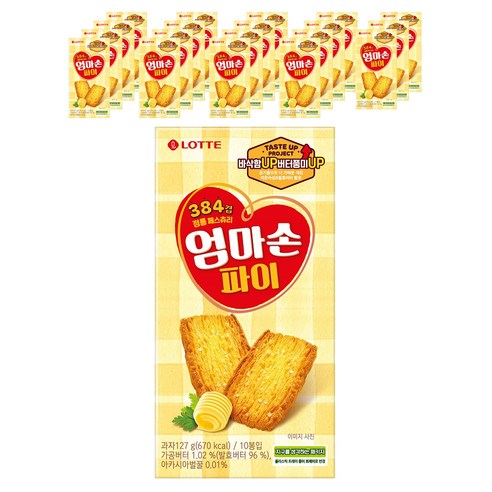롯데제과 엄마손파이, 127g, 20개