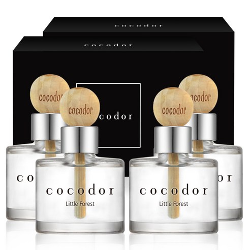 코코도르 우드볼 차량용디퓨저 50ml 2개입, 리틀 포레스트, 2세트