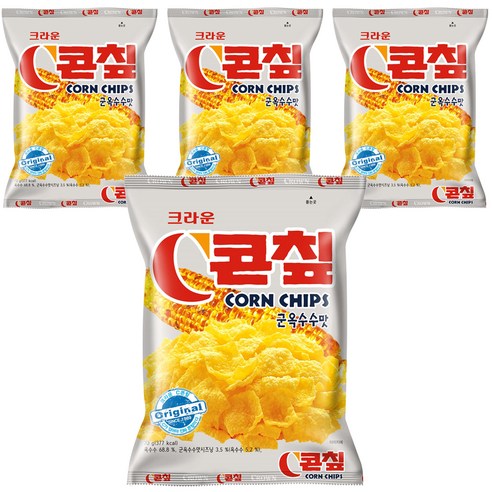 크라운 콘칩, 70g, 4개