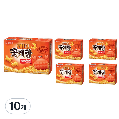 꽃게랑 미니 오리지널, 40g, 10개