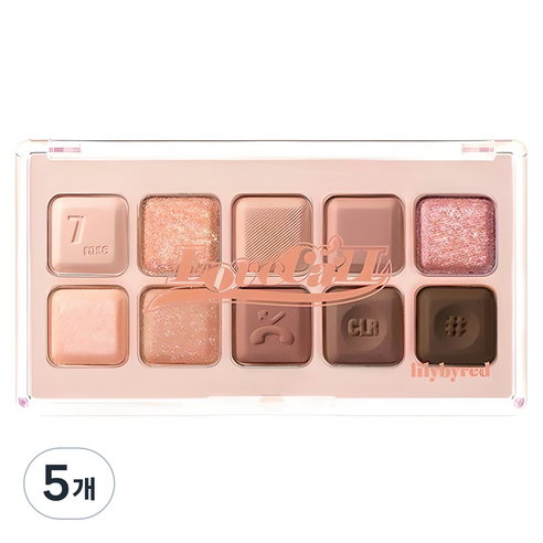 릴리바이레드 무드키보드 아이 섀도우 팔레트, 07 로즈다이얼, 5개