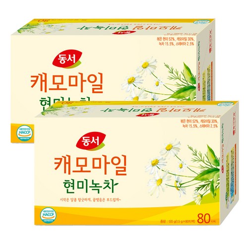 동서 캐모마일 현미녹차, 160개, 1.5g