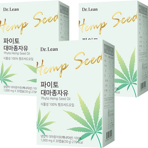 닥터린 파이토 대마종자유, 30정, 3개