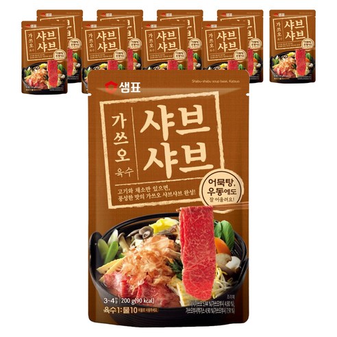 샘표 가쓰오 샤브샤브 육수 3~4인분, 200g, 10개