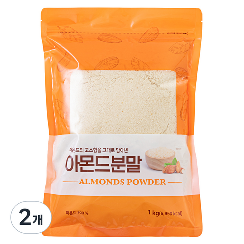 아몬드분말 100%, 1kg, 2개