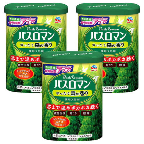 바스로망 입욕제 산림, 600g, 3개