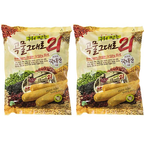 곡물그대로21 크리스피롤, 650g, 2개