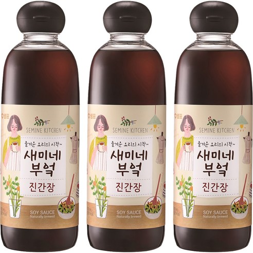 샘표 새미네부엌 진간장, 830ml, 3개
