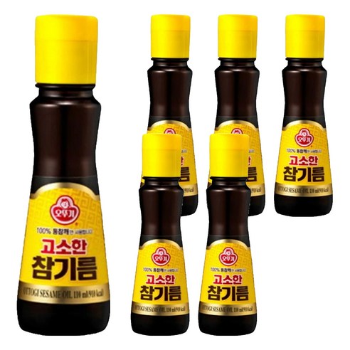 오뚜기 고소한 참기름 병, 80ml, 6개