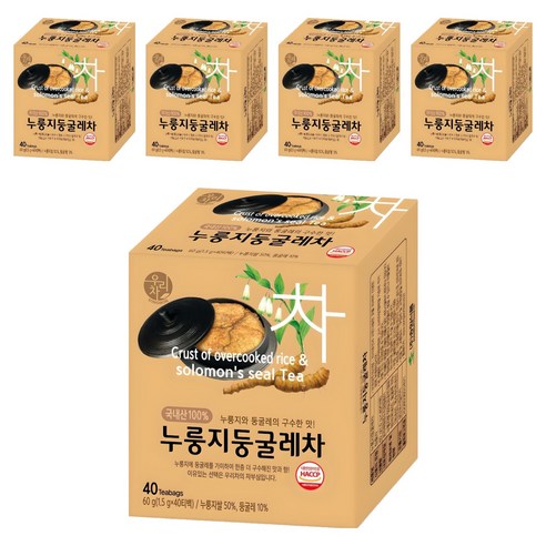 우리차 누룽지 둥굴레차, 1.5g, 40개입, 5개