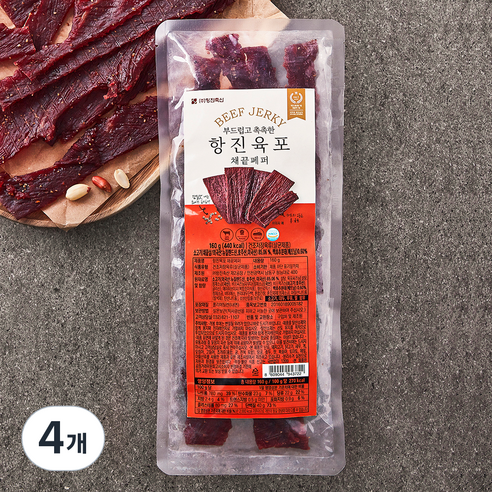 항진육포 채끝페퍼, 160g, 4개