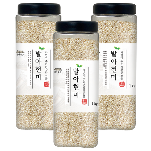 건강곡간 발아현미, 1kg, 3개