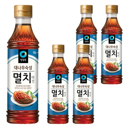 청정원 대나무숙성 멸치액젓, 750g, 5개