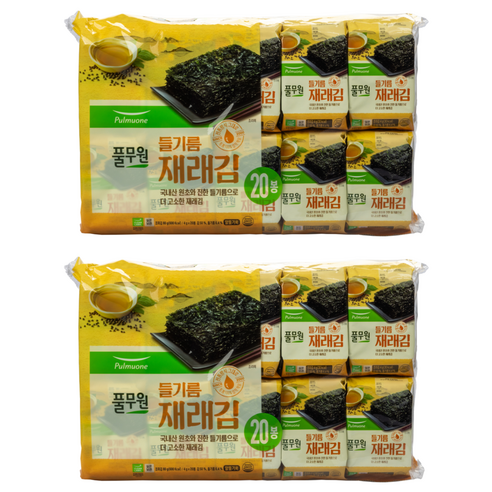 풀무원 재래 도시락김 8p, 4g, 40개
