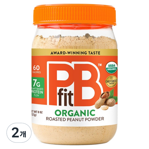 피비핏 오가닉 땅콩버터 파우더, 227g, 2개
