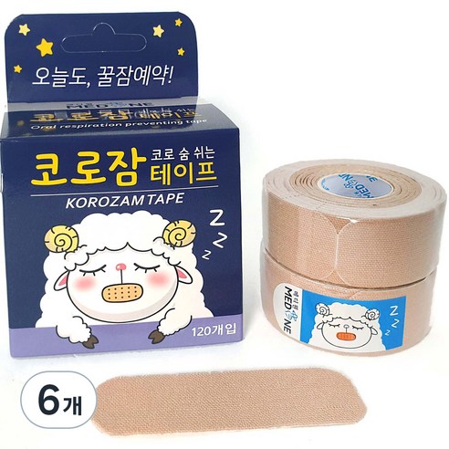 메디원 코로잠 코로 숨 쉬는 입막음 테이프 120p, 6개