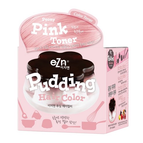 eZn 푸딩 헤어컬러 염모제, 피오니핑크토너, 1개