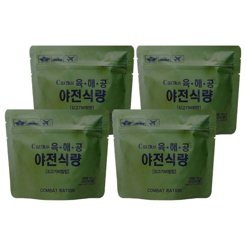 육해공야전식량 쇠고기비빔밥, 4개, 100g