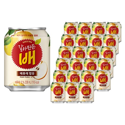 갈아만든배, 238ml, 24개 238ml × 24개, 개당 용량 × 총 수량 섬네일