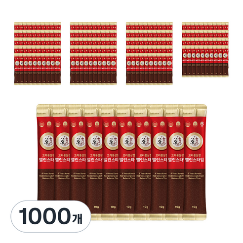 풍년보감 6년근 고려홍삼정 밸런스타임 벌크포장, 10g, 1000개