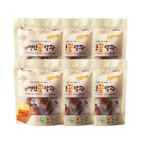 김규흔한과 페스츄리형 명인 꿀약과, 80g, 6개