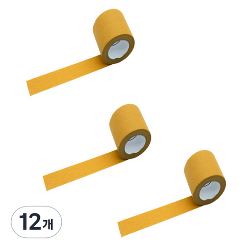 만들하비 컬러 종이 마스킹 테이프 1cm x 13m, 카멜브라운, 12개