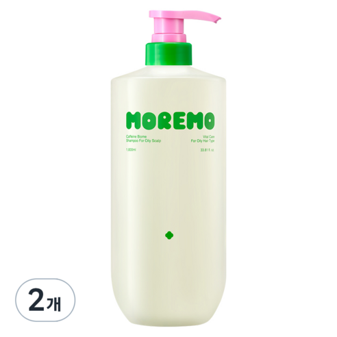 모레모 카페인 바이옴 지성용 샴푸, 1L, 2개