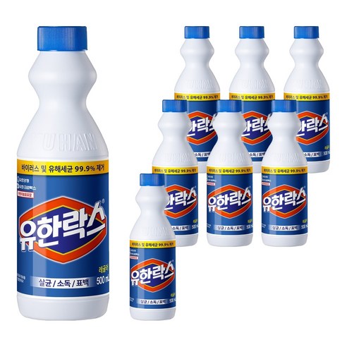 유한락스 레귤러, 500ml, 8개