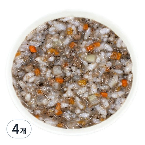 짱죽 실온 이유식 후기 진밥, 혼합맛(블루베리/한우), 160g, 4개