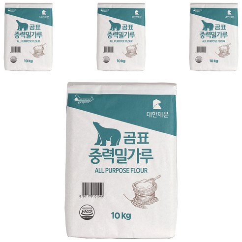 대한제분 곰표 중력 밀가루, 10kg, 4개