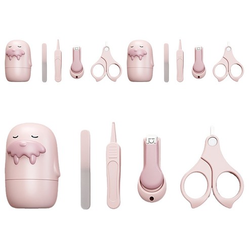 잇곰 바다사자 유아 손톱깎이 4종 세트, 핑크, 3세트