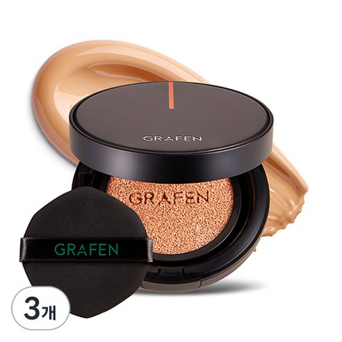 그라펜 남성용 핸섬 커버 쿠션 14g, 1호, 3개