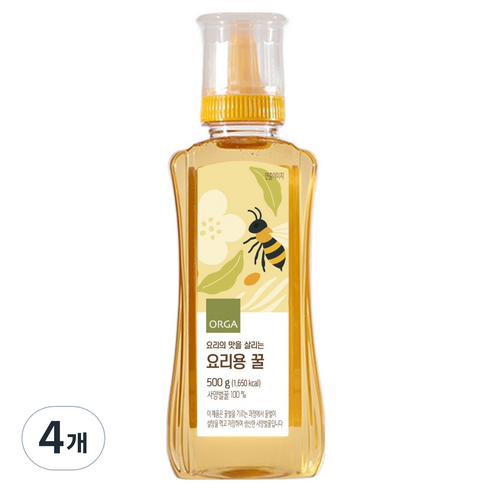 올가홀푸드 요리의 맛을 살리는 요리용 사양벌꿀, 500g, 4개