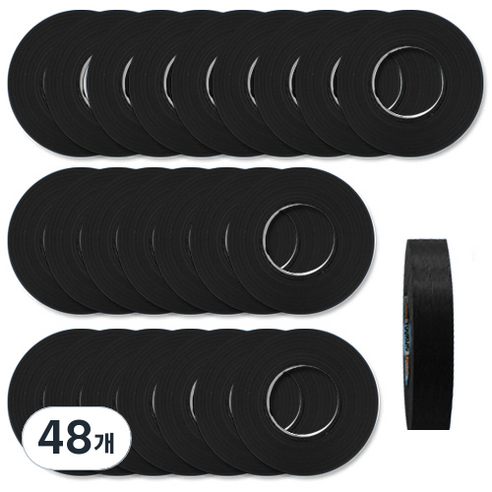 OON 마스킹테이프 검정색 12mm, 48개