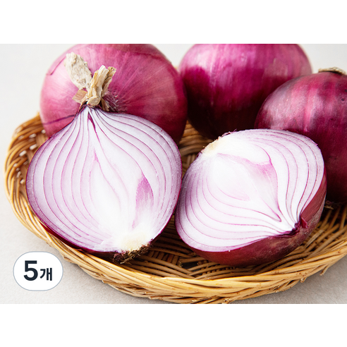 국내산 자색 양파, 1kg, 5개