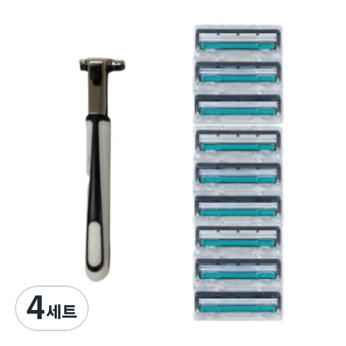 바이핏 페이스 2 면도기 세트, 핸들 + 날 9p, 4세트
